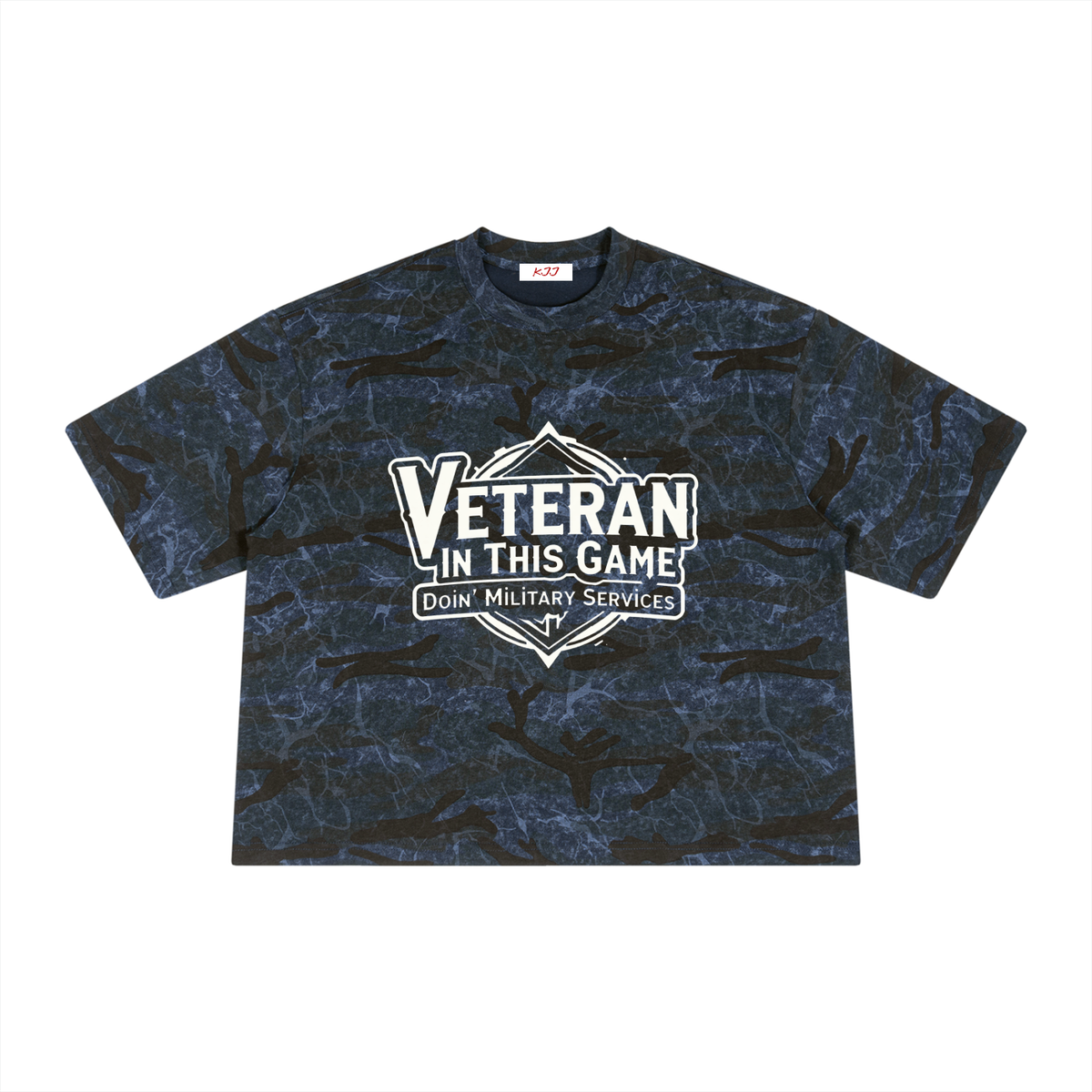 KJJ Crypto Camo T-Shirt "Veteran In This Game Doin' Military Services"