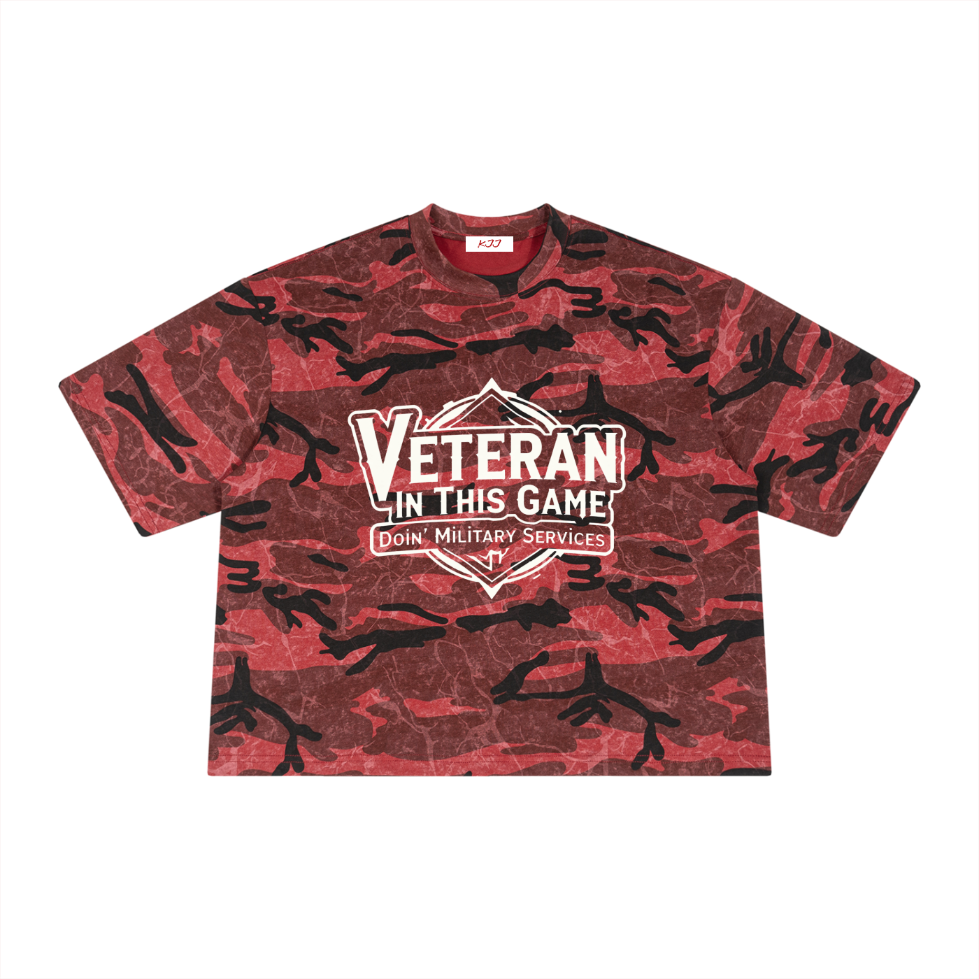 KJJ Crypto Camo T-Shirt "Veteran In This Game Doin' Military Services"